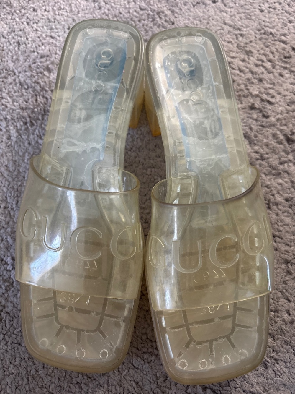 GUCCI Clear Women’s Slide Sandal - Size 38